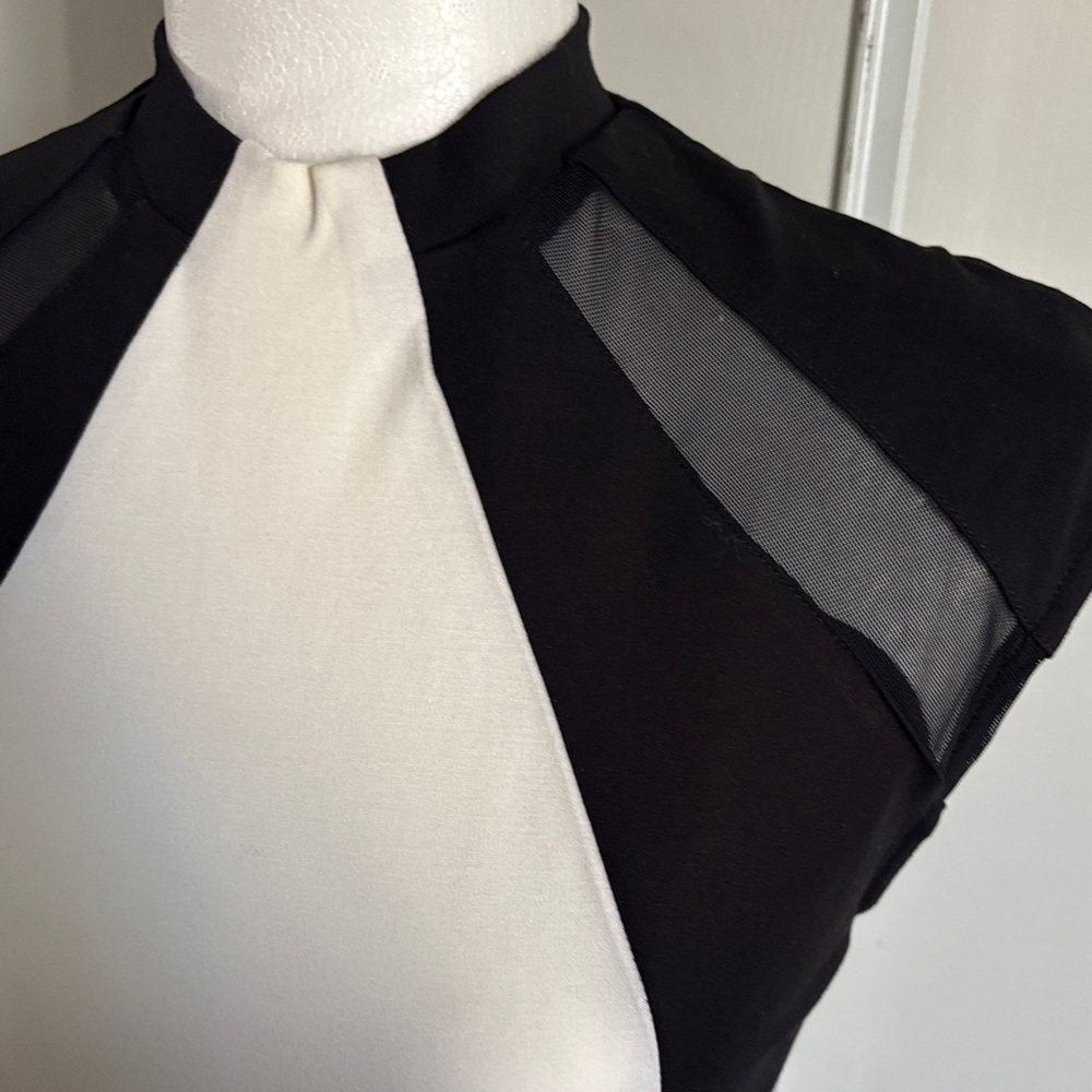 Black Tie Affair Maxi Dress - Black/White - Picture 7 of 7